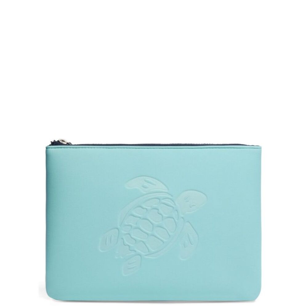 Vilebrequin Unisex Flat Pouch With Embossed Turtle Logo